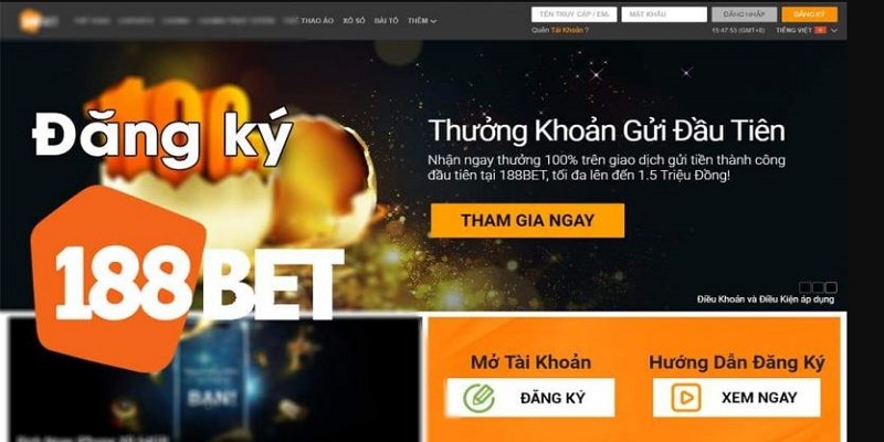 68gamebai reviews Đăng ký tài khoản 188Bet vô cùng đơn giản
