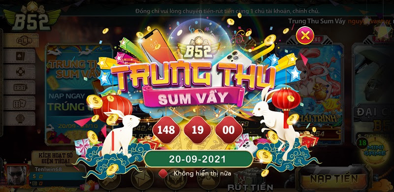 68gamebai reviews Các khuyến mãi, event tại cổng game bài B52.