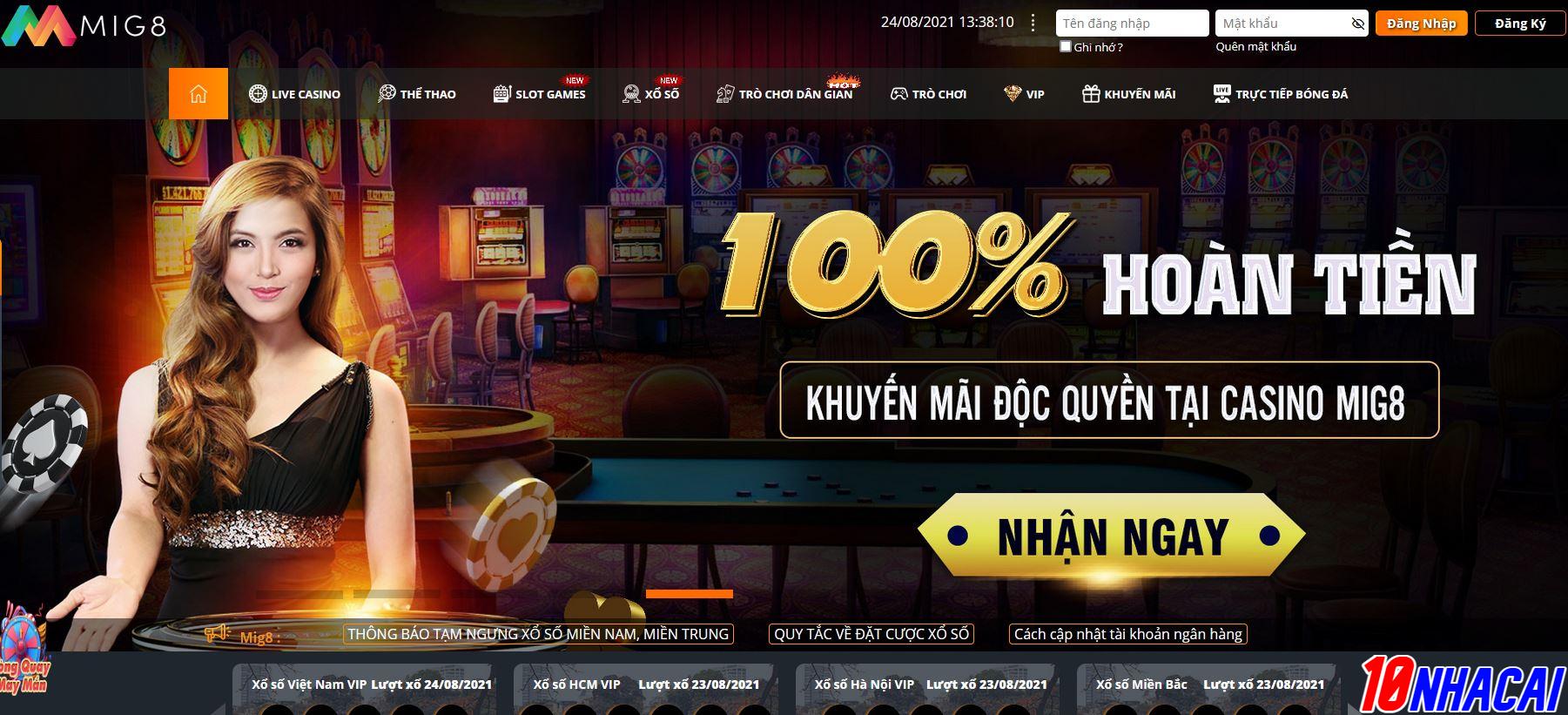 68gamebai reviews Khuyến mãi độc quyền tại Casino MIG8.