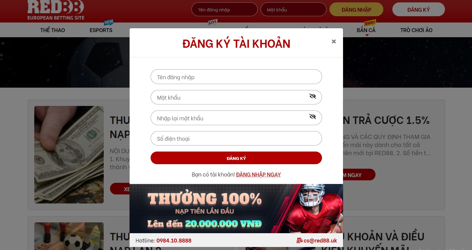 68gamebai reviews Đăng ký tài khoản tại nhà cái Red88