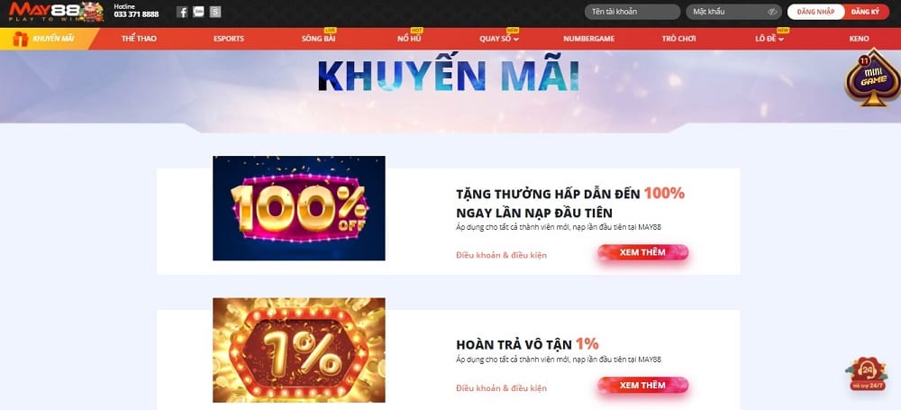 68gamebai reviews May88 có những chương trình khuyến mãi vô cùng hấp dẫn