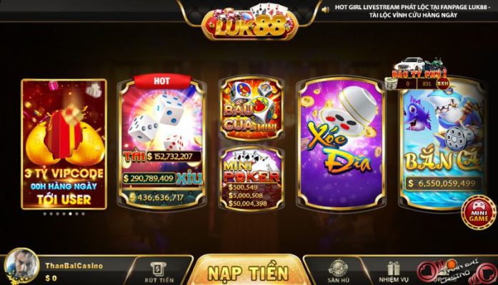 68gamebai reviews Luk88 có kho trò chơi vô cùng đa dạng và phong phú