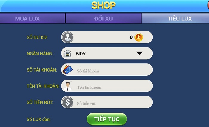 68gamebai reviews Rút tiền tại LuxClub