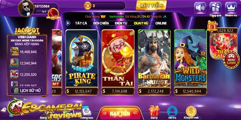 68gamebai reviews Đa dạng trò chơi - Một trong những ưu điểm 68 game bài
